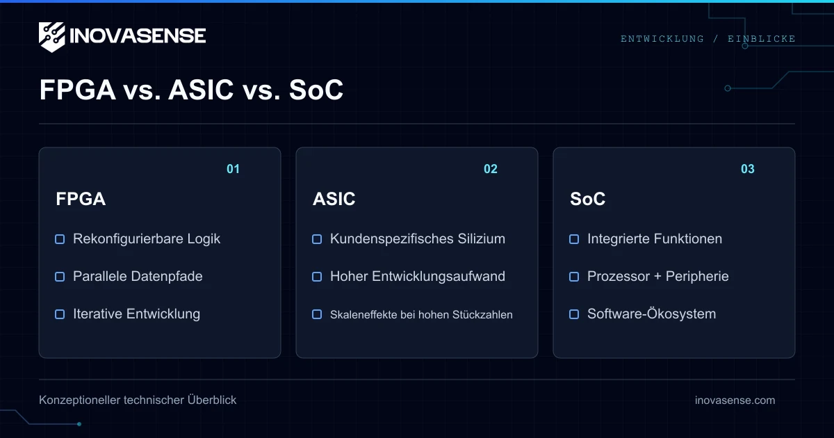FPGA vs. ASIC vs. SoC: Leitfaden für technische Entscheidungen 2026 (mit EU-CRA-Konformität)